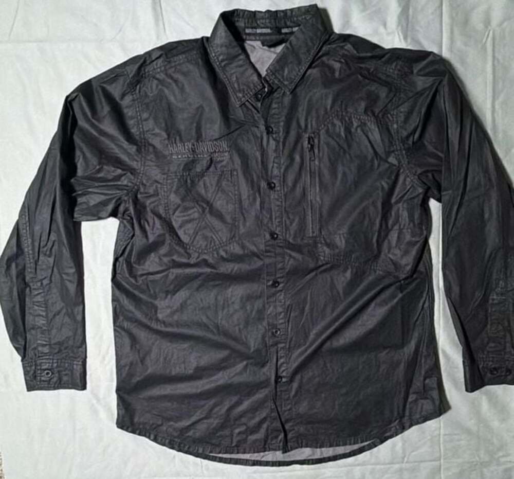 Harley-Davidson Men's Long Sleeve Button Down Shirt Black Size XL